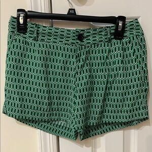 Banana Republic Green Bermudas with Geometric Print